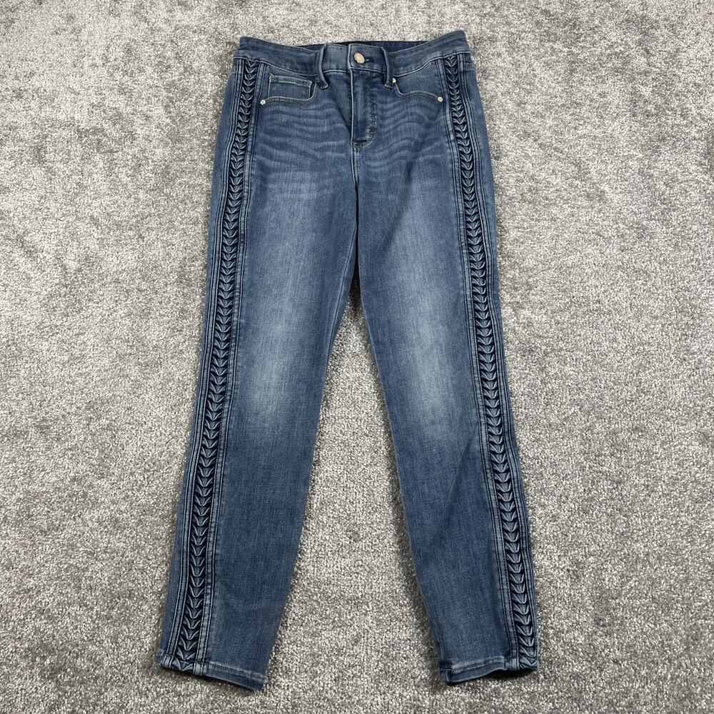 White House Black Market Jeans Womens 2 High Rise Skinny Crop Sculpt Medium Wash
